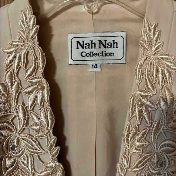 VINTAGE Nah Nah Collection two-piece Chic Cream Dress - Picture 6 of 6